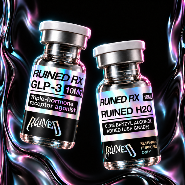 RUINED BUNDLE — updated H2O label RUINED BUNDLE with GLP-3 10MG and RUINED H2O 10mL vials